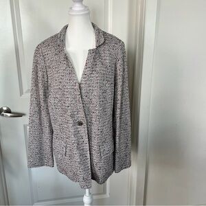 St. John  Tweed Blazer Jacket with One Button Closure. Size 16